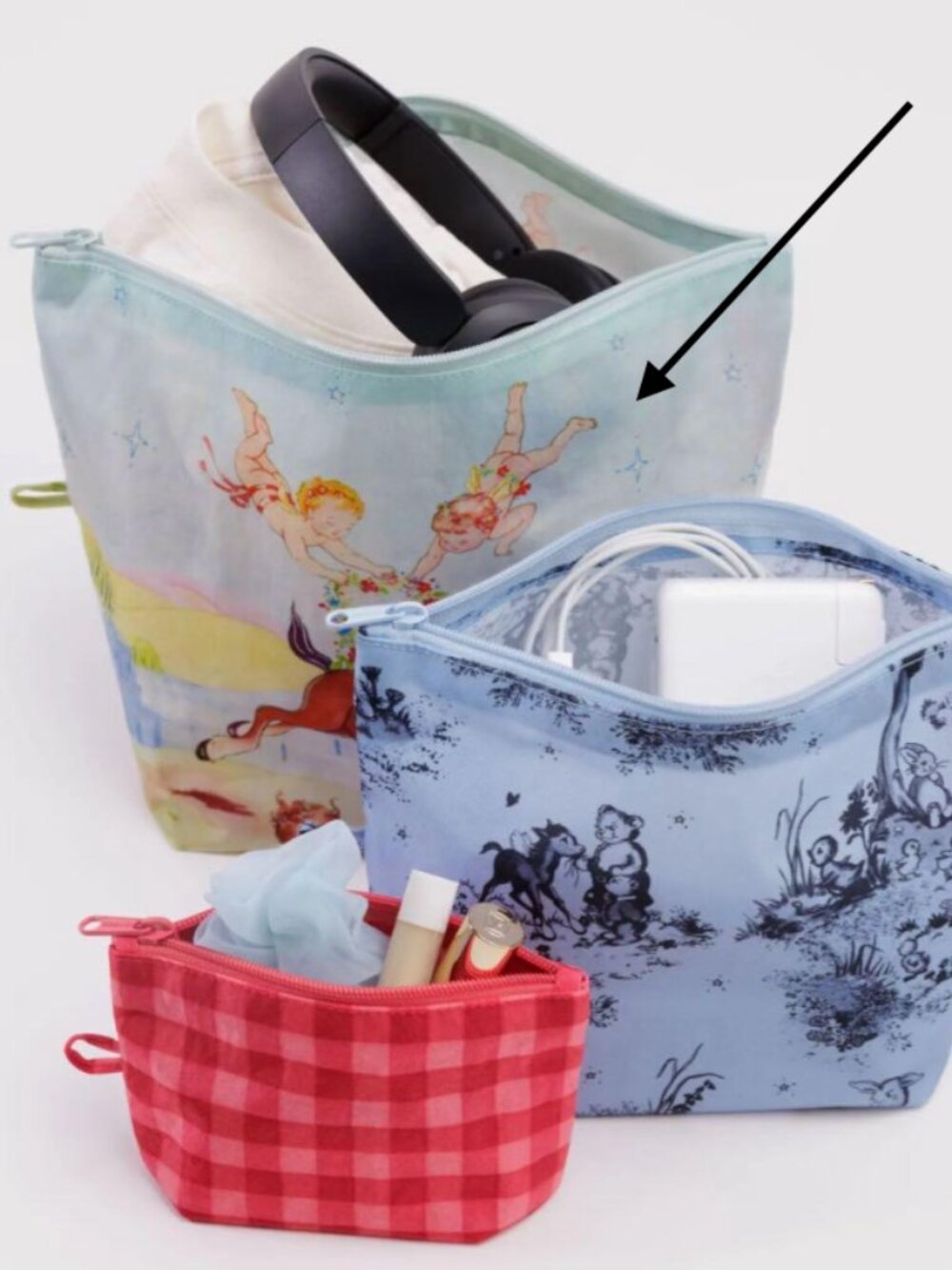 Baggu x Molly Goddard Go Pouch Set: Large Pouch (Twinky)
